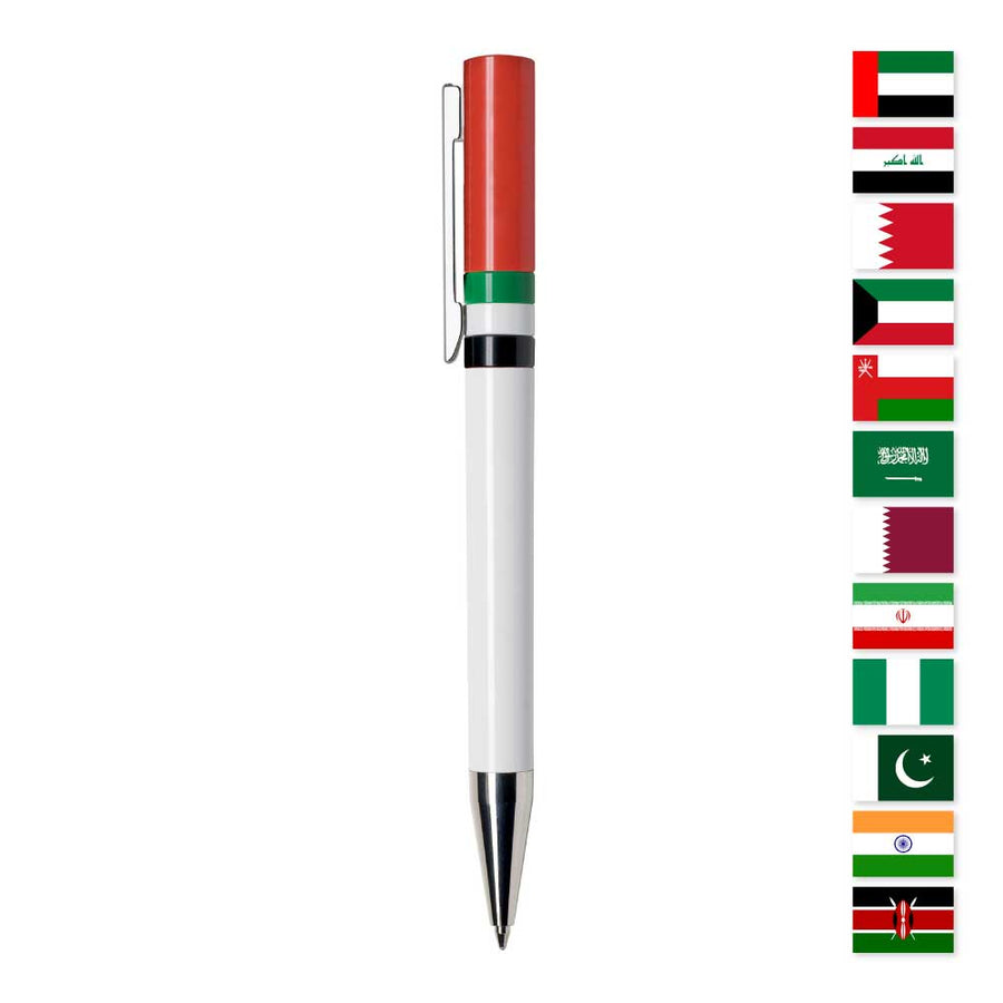 Custom Printed Flag Pens Maxema Ethic | Exhibitions, Conferences, Corporate Events | Yalla Printing UAE