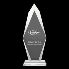 Custom Printed Flame Shaped Crystal Awards | Custom Packaging Printing | Free Design Support | Yalla Printing UAE