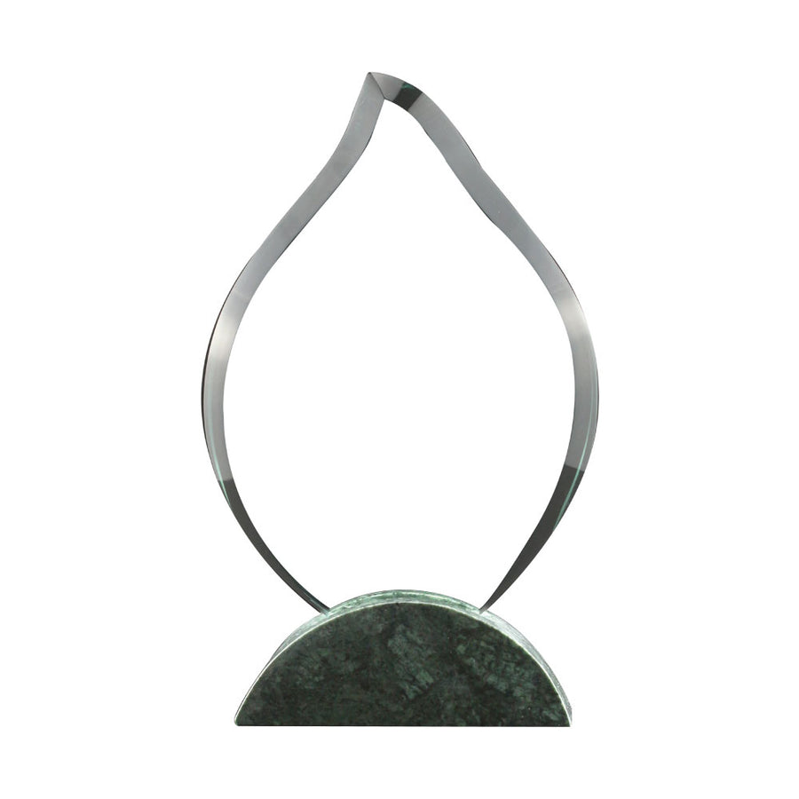 Custom Printed Flame Shaped Crystal & Marble Awards | Exhibitions, Conferences, Corporate Events | Yalla Printing UAE