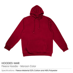 Custom Printed Fleece Hoodies Oversized Pullover In (S To 3Xl) Sizes | Custom Apparel Branding | UAE Delivery | Yalla Printing UAE