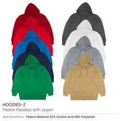 Hoodies & Sweatshirts – Fleece Hoodies with Zipper in (S to 3XL) Sizes | Custom Packaging Printing | Free Design Support | Yalla Printing UAE