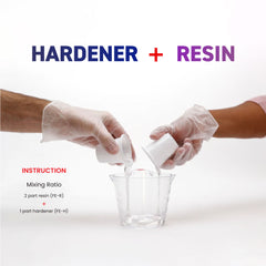 Custom Printed Flexible Epoxy Resin And Hardener 1000 Ml - Anti Yellow | Logo Branding Corporate Gift | UAE Delivery | Yalla Printing UAE