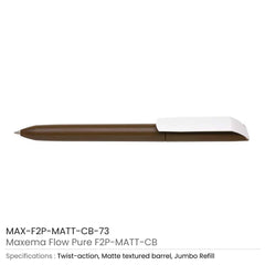 Custom Printed Maxema Flow Pure Pens | Logo Branding Corporate Gift | UAE Delivery | Yalla Printing UAE
