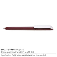 Custom Printed Maxema Flow Pure Pens | Logo Branding Corporate Gift | UAE Delivery | Yalla Printing UAE