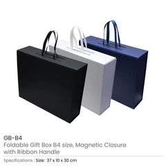 Custom Printed Foldable Gift Box With Magnetic Closure & Ribbon Handle 250M | Custom Packaging Printing | Free Design Support | Yalla Printing UAE