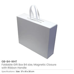 Custom Printed Foldable Gift Box With Magnetic Closure & Ribbon Handle 250M | Custom Packaging Printing | Free Design Support | Yalla Printing UAE