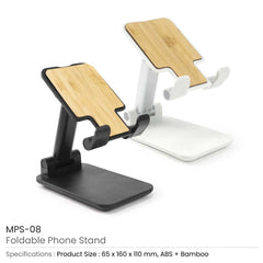 Custom Printed Foldable Phone Stands - Bamboo | Exhibitions, Conferences, Corporate Events | Yalla Printing UAE