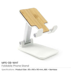 Custom Printed Foldable Phone Stands - Bamboo | Exhibitions, Conferences, Corporate Events | Yalla Printing UAE