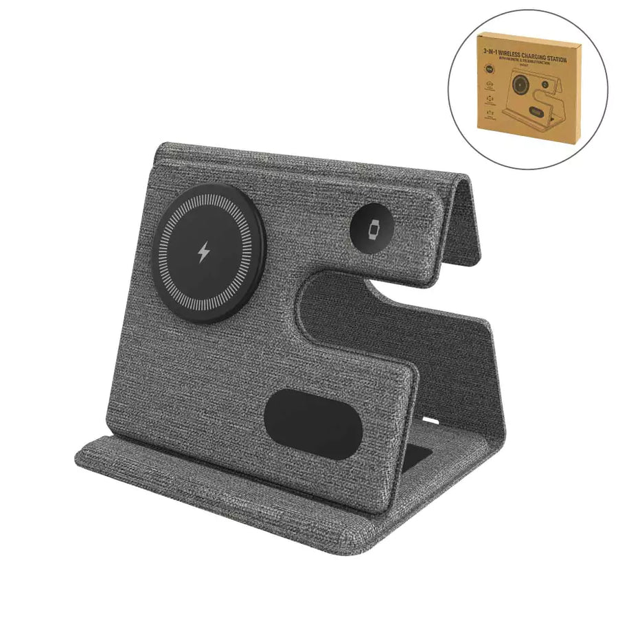 Custom Printed Foldable Wireless Fast Charging Station For Phone Watch Earbuds | Exhibitions, Conferences, Corporate Events | Yalla Printing UAE