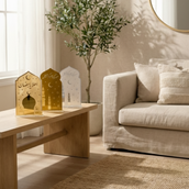 Premium Ramadan Acrylic Table Stand – 30 CM Height | Mosque Arch Islamic Decor | White, Gold & Black Color Options | Elegant Home & Corporate Ramadan Decoration | Yalla Printing UAE