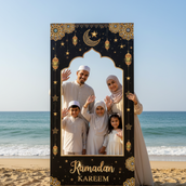 Ramadan Kareem Selfie Frame – Premium Foam Board Photo Booth Frame (2m & 2.5m Height Options | 5mm & 10mm Thickness | Custom Ramadan Event Backdrop | Eid Party Decoration UAE)