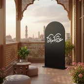 Eid Mubarak Foam Board Standee 180cm Height | Islamic Calligraphy Arch Panel | 5mm & 10mm Options | Indoor Event & Home Décor Display | Yalla Printing UAE