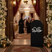 Eid Mubarak Foam Board Standee 180cm Height | Islamic Calligraphy Arch Panel | 5mm & 10mm Options | Indoor Event & Home Décor Display | Yalla Printing UAE