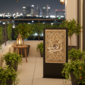 Eid Welcome Arch Foam Board Decoration – 2 Separate Pieces Freestanding Islamic Event Stand | “عيدكم فرحة” Arabic Greeting Display | Premium Ramadan & Eid Entrance Decor for Home, Villa & Events