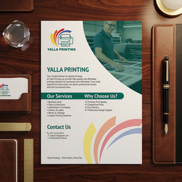 A4 Single-Sided Flyer – Premium Full-Color Printing for High-Impact Marketing | Yalla Printing