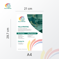 A4 Single-Sided Flyer – Premium Full-Color Printing for High-Impact Marketing | Yalla Printing