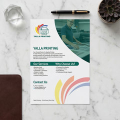 A4 Single-Sided Flyer – Premium Full-Color Printing for High-Impact Marketing | Yalla Printing