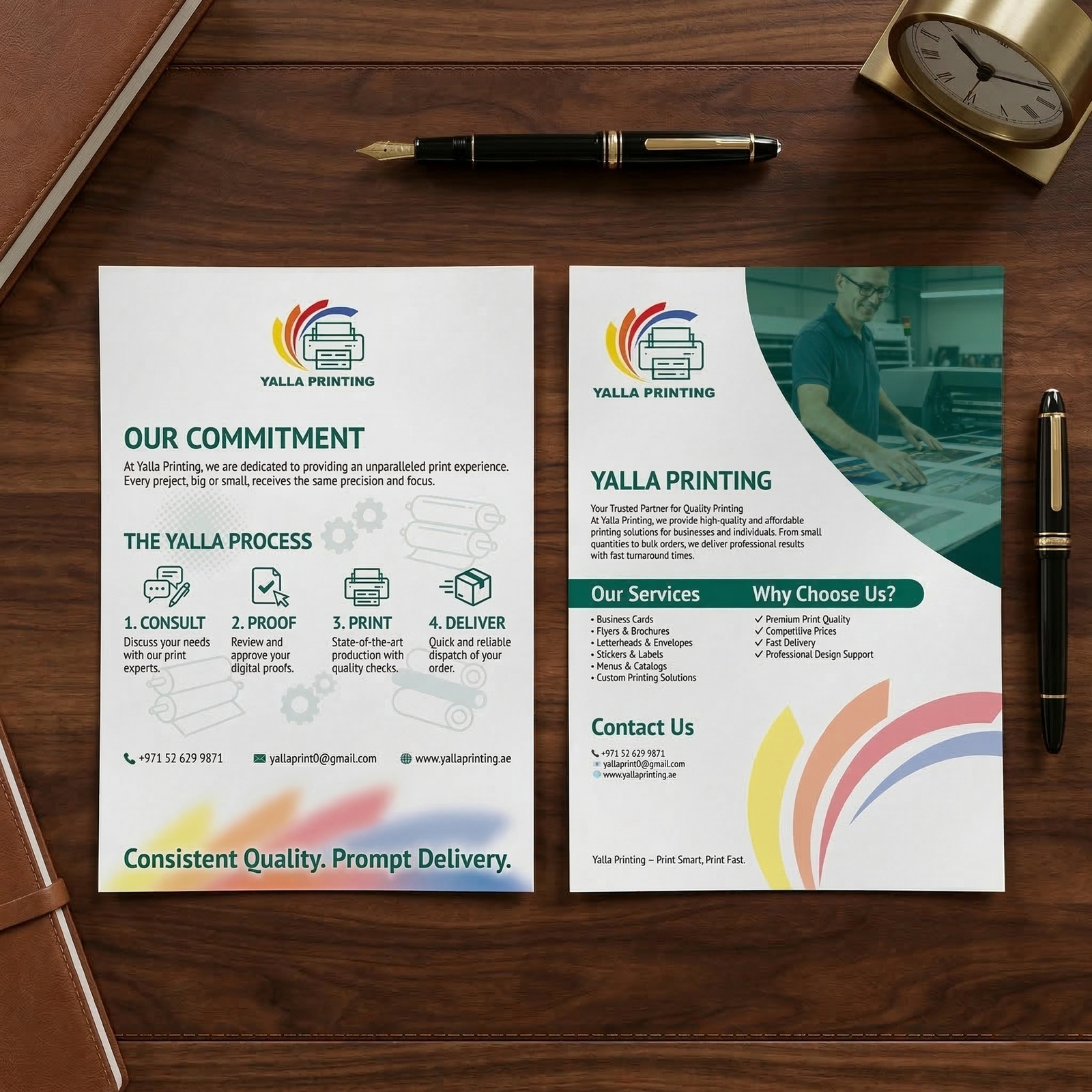 A6 Flyer Double Side Four Color Printing| Compact Promotional Flyers, Inserts & Handouts | Free Design Support | Yalla Printing UAE