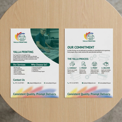 A6 Flyer Double Side Four Color Printing| Compact Promotional Flyers, Inserts & Handouts | Free Design Support | Yalla Printing UAE