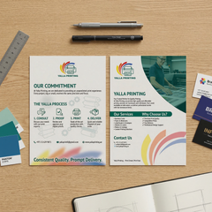A6 Flyer Double Side Four Color Printing| Compact Promotional Flyers, Inserts & Handouts | Free Design Support | Yalla Printing UAE