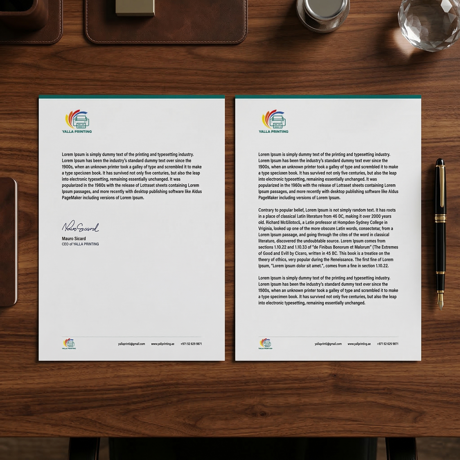 Premium A5 Letterhead Printing UAE – Vibrant Double-Sided Branded Letterheads with Free Design Support | Professional Business Printing | Free Design Support | Yalla Printing UAE