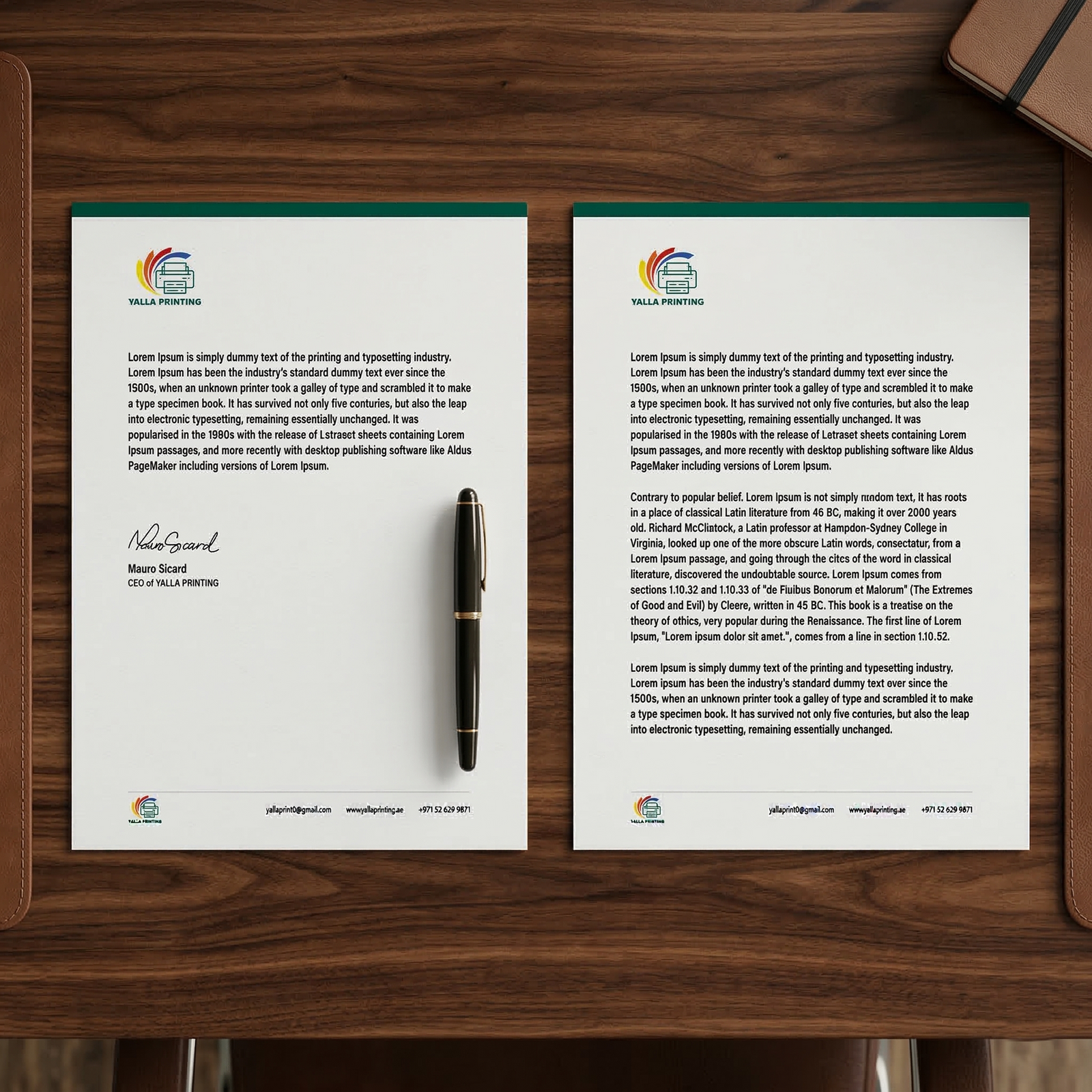 Premium A6 Letterhead Printing UAE – Professional Double-Sided Branded Letterheads with Free Design Support | Professional Business Printing | Free Design Support | Yalla Printing UAE
