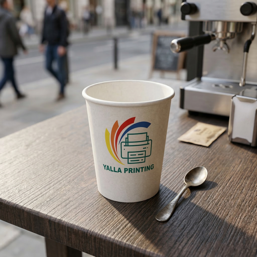 Premium Double Wall Paper Cup Printing UAE – Custom Insulated Hot Drink Cups with Free Design Support