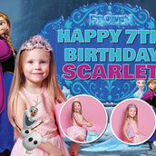 Frozen Fantasy" Personalized Birthday Banner - A Magical Journey to Arendelle! - Yalla Printing