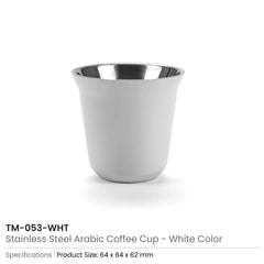 Gahwa Cups - Stainless Steel Arabic Coffee Cups