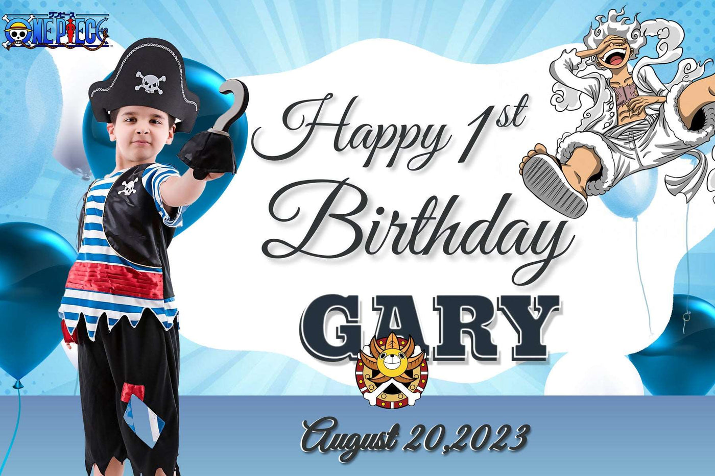 Pirate Adventure" Personalized Birthday Banner - Set Sail for Swashbuckling Fun! - Yalla Printing