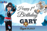Pirate Adventure" Personalized Birthday Banner - Set Sail for Swashbuckling Fun! - Yalla Printing