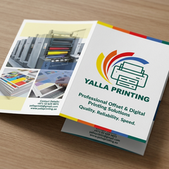 Premium A4 Double-Sided Brochure Printing UAE – Vibrant Full-Color Corporate Brochures with Free Design Support | Professional Business Printing | Free Design Support | Yalla Printing UAE