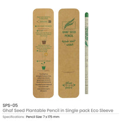Custom Printed Ghaf Seed Plantable Pencil In Single Pack Eco - Sleeve | Exhibitions, Conferences, Corporate Events | Yalla Printing UAE