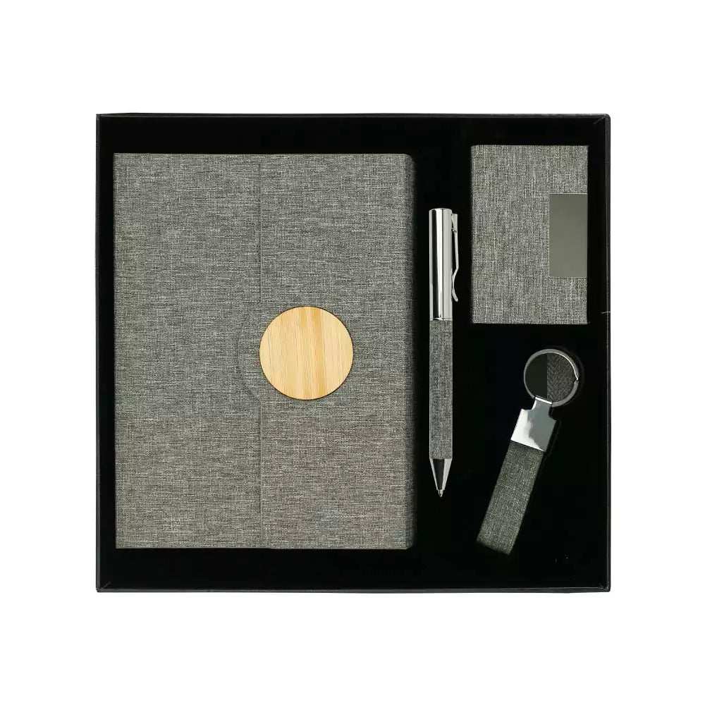 Custom Printed Promotional Gift Sets in Black Cardboard Box GS-041 | Logo Branding Corporate Gift | UAE Delivery | Yalla Printing UAE