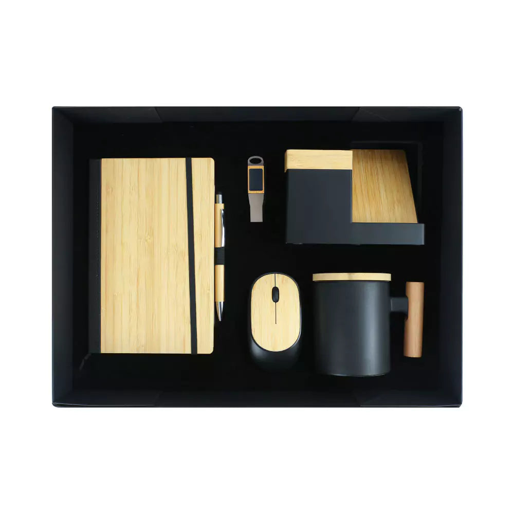Custom Printed Eco - Friendly Office Gift Sets In Cardboard Box Gs - 015 - Cardboard / Corrugated Board | Custom Packaging Printing | Free Design Support | Yalla Printing UAE