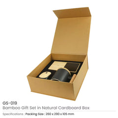 Custom Printed Bamboo Material Gift Sets Gs - 019 - Bamboo | Logo Branding Corporate Gift | UAE Delivery | Yalla Printing UAE