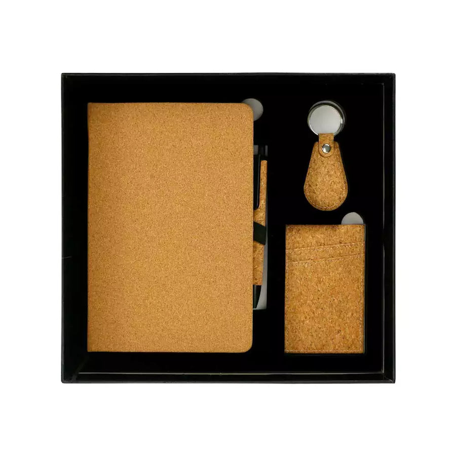 Custom Printed Cork Material Gift Sets Gs - 020 | Logo Branding Corporate Gift | UAE Delivery | Yalla Printing UAE