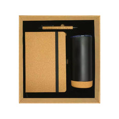 Custom Printed Cork Notebook Ball Pen And Tumbler Gift Sets Gs - 021 | Logo Branding Corporate Gift | UAE Delivery | Yalla Printing UAE