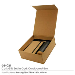 Custom Printed Cork Notebook Ball Pen And Tumbler Gift Sets Gs - 021 | Logo Branding Corporate Gift | UAE Delivery | Yalla Printing UAE