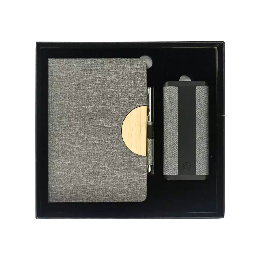 Custom Printed RPET Gift Sets In A Black Cardboard Box Gs - 028 - Eco - Friendly RPET | Custom Packaging Printing | Free Design Support | Yalla Printing UAE