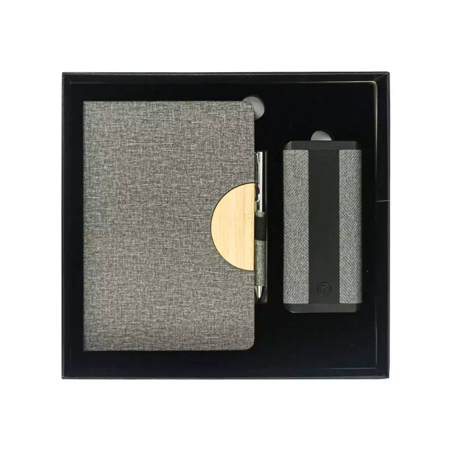 Custom Printed RPET Gift Sets In A Black Cardboard Box Gs - 028 - Eco - Friendly RPET | Custom Packaging Printing | Free Design Support | Yalla Printing UAE