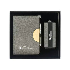 Custom Printed RPET Gift Sets In A Black Cardboard Box Gs - 028 - Eco - Friendly RPET | Custom Packaging Printing | Free Design Support | Yalla Printing UAE