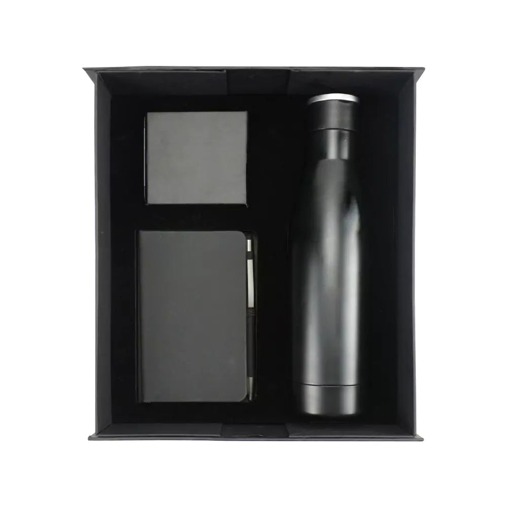 Custom Printed Gift Sets In A Black Cardboard Gift Box Gs - 032 - Cardboard / Corrugated Board | Custom Packaging Printing | Free Design Support | Yalla Printing UAE