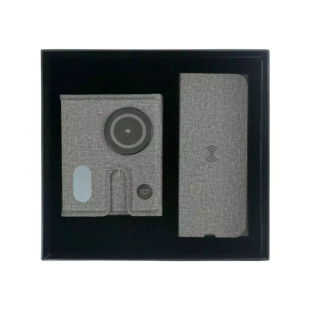 Custom Printed RPET Gift Sets In A Black Cardboard Box Gs - 040 - Eco - Friendly RPET | Custom Packaging Printing | Free Design Support | Yalla Printing UAE