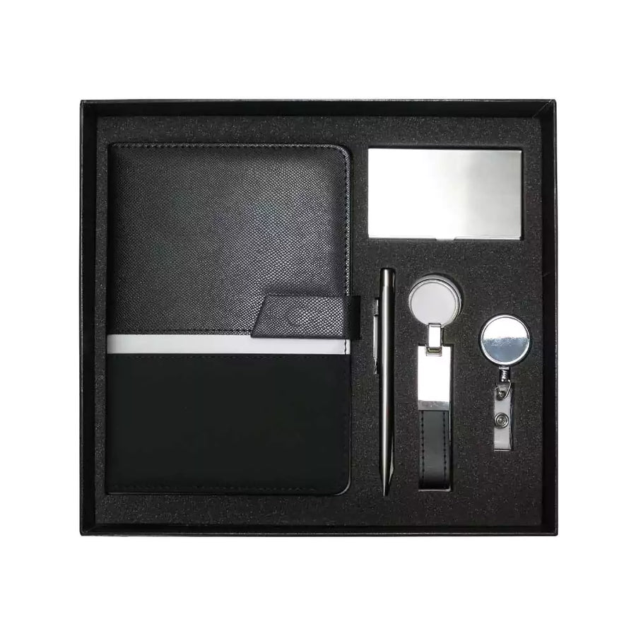 Custom Printed Office Gift Sets In A Black Cardboard Gift Box Gs - 042 - Cardboard / Corrugated Board | Custom Packaging Printing | Free Design Support | Yalla Printing UAE