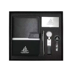 Custom Printed Office Gift Sets In A Black Cardboard Gift Box Gs - 042 - Cardboard / Corrugated Board | Custom Packaging Printing | Free Design Support | Yalla Printing UAE