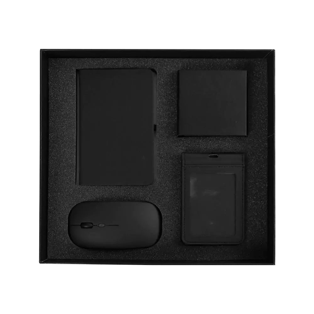 Custom Printed Office Gift Sets In A Black Cardboard Gift Box Gs - 043 - Cardboard / Corrugated Board | Custom Packaging Printing | Free Design Support | Yalla Printing UAE