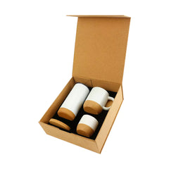 Custom Printed Cork Drinkware Gift Sets In A Cardboard Gift Box Gs - 10 - Cardboard / Corrugated Board | Custom Packaging Printing | Free Design Support | Yalla Printing UAE