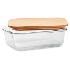 Custom Printed Glass Lunch Box With Bamboo Lid - Bamboo | Custom Packaging Printing | Free Design Support | Yalla Printing UAE