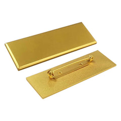 Custom Printed Gold Brass Badges With Safety Pin | Corporate Award & Recognition Gift | UAE Delivery | Yalla Printing UAE
